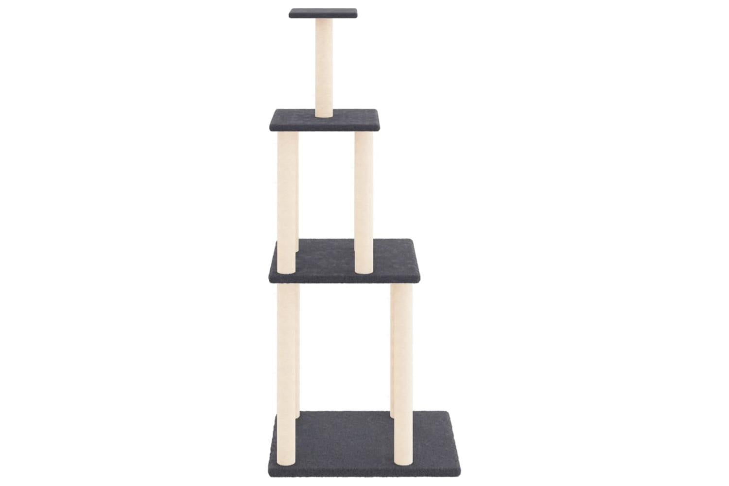 Cat Tree With Sisal Scratching Posts Dark Grey 149 Cm-4