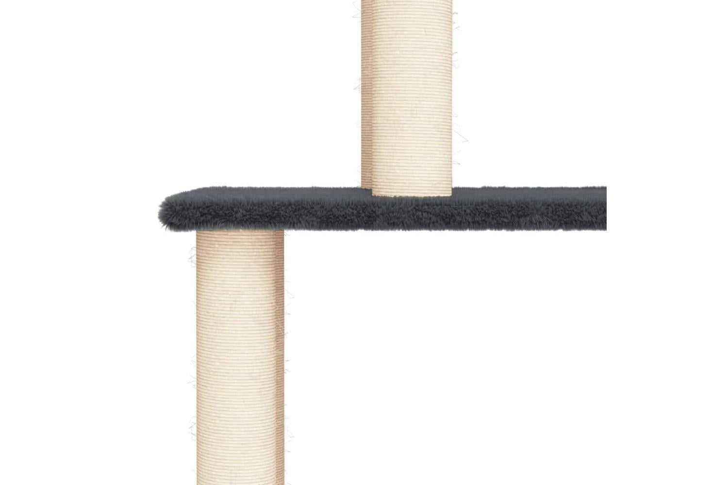 Cat Tree With Sisal Scratching Posts Dark Grey 149 Cm-5