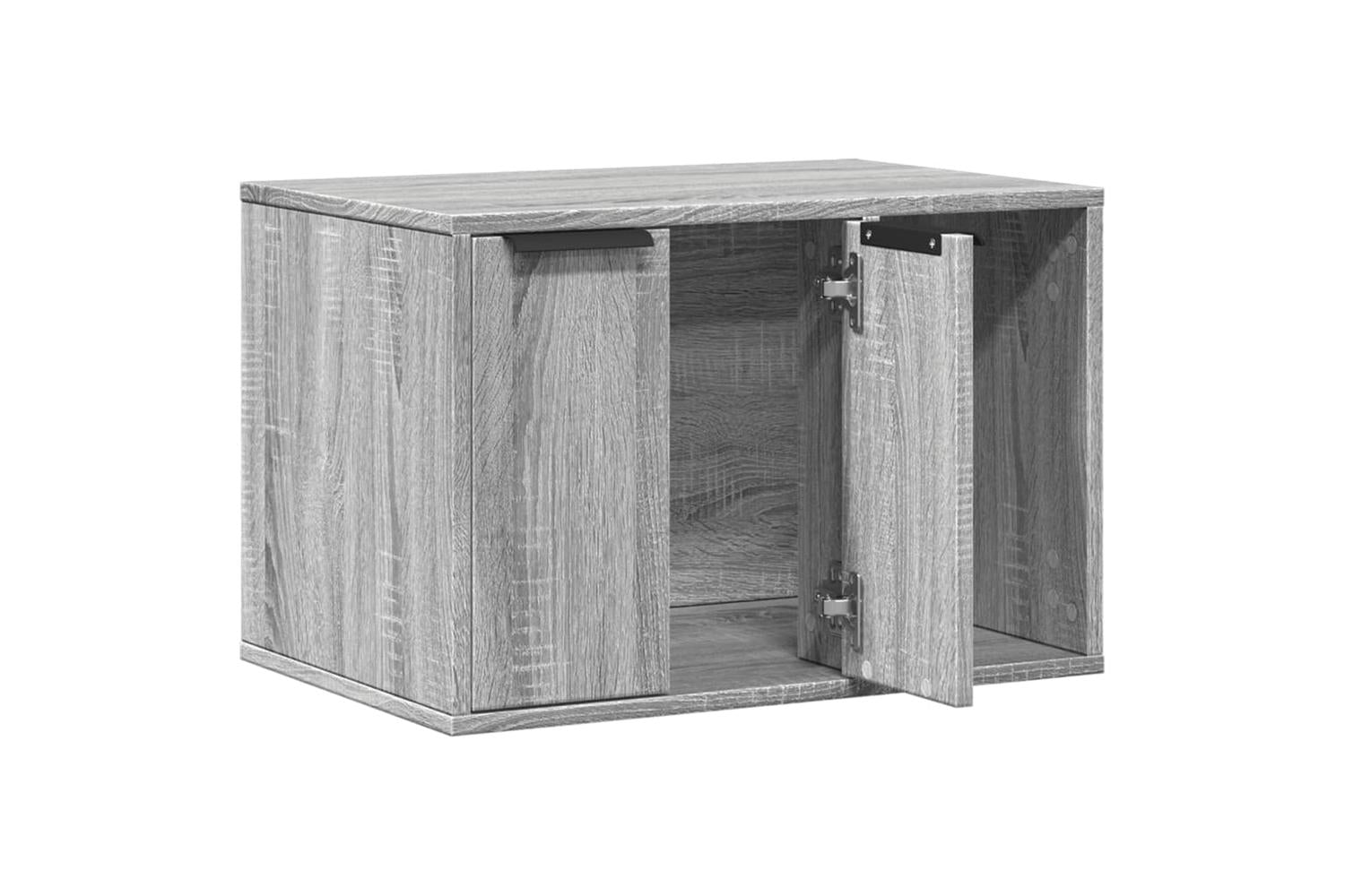 Cat Litter Box Enclosure Grey Sonoma 60x40x40 Cm Engineered Wood-4