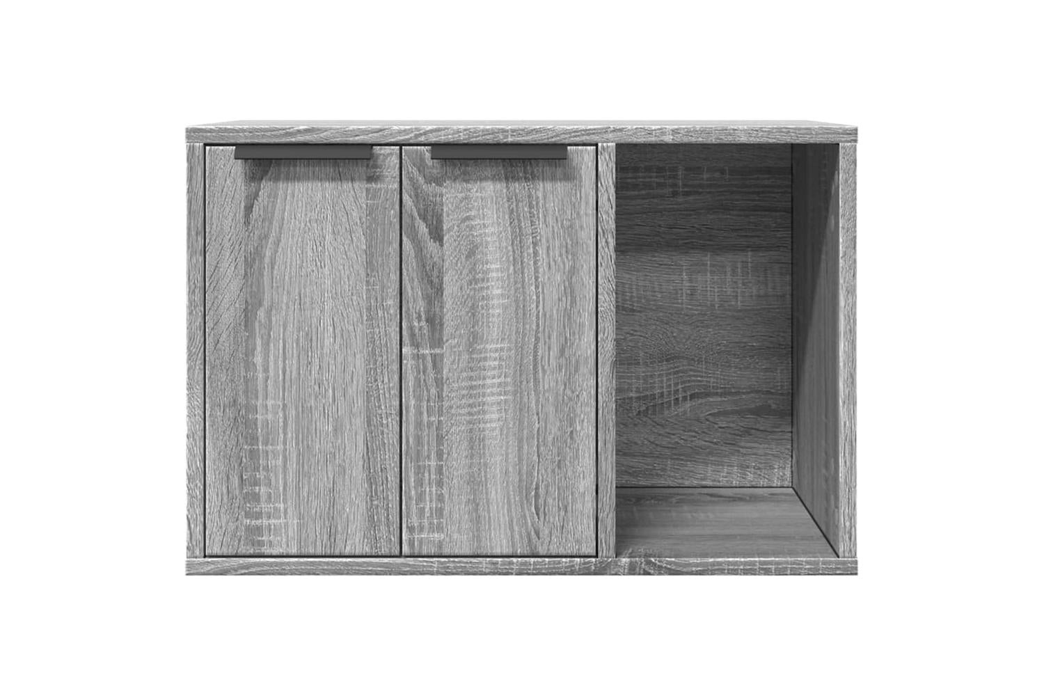Cat Litter Box Enclosure Grey Sonoma 60x40x40 Cm Engineered Wood-5