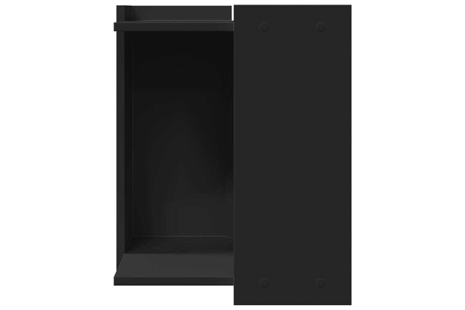 Cat Litter Box Enclosure Black 42x42x51 Cm Engineered Wood-4