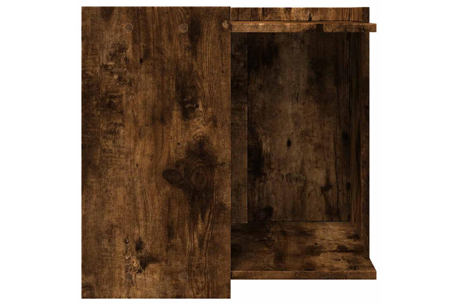 Cat Litter Box Enclosure Smoked Oak 53x53x51 Cm Engineered Wood-5