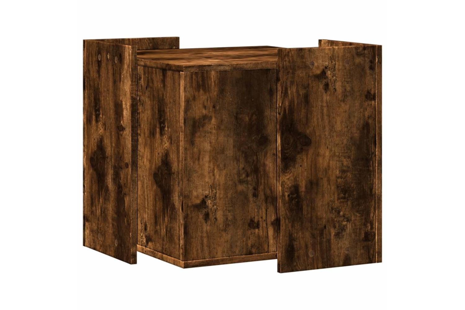 Cat Litter Box Enclosure Smoked Oak 53x53x51 Cm Engineered Wood-6