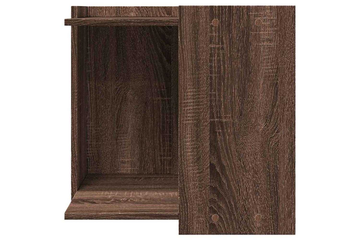 Cat Litter Box Enclosure Brown Oak 53x53x51 Cm Engineered Wood-4