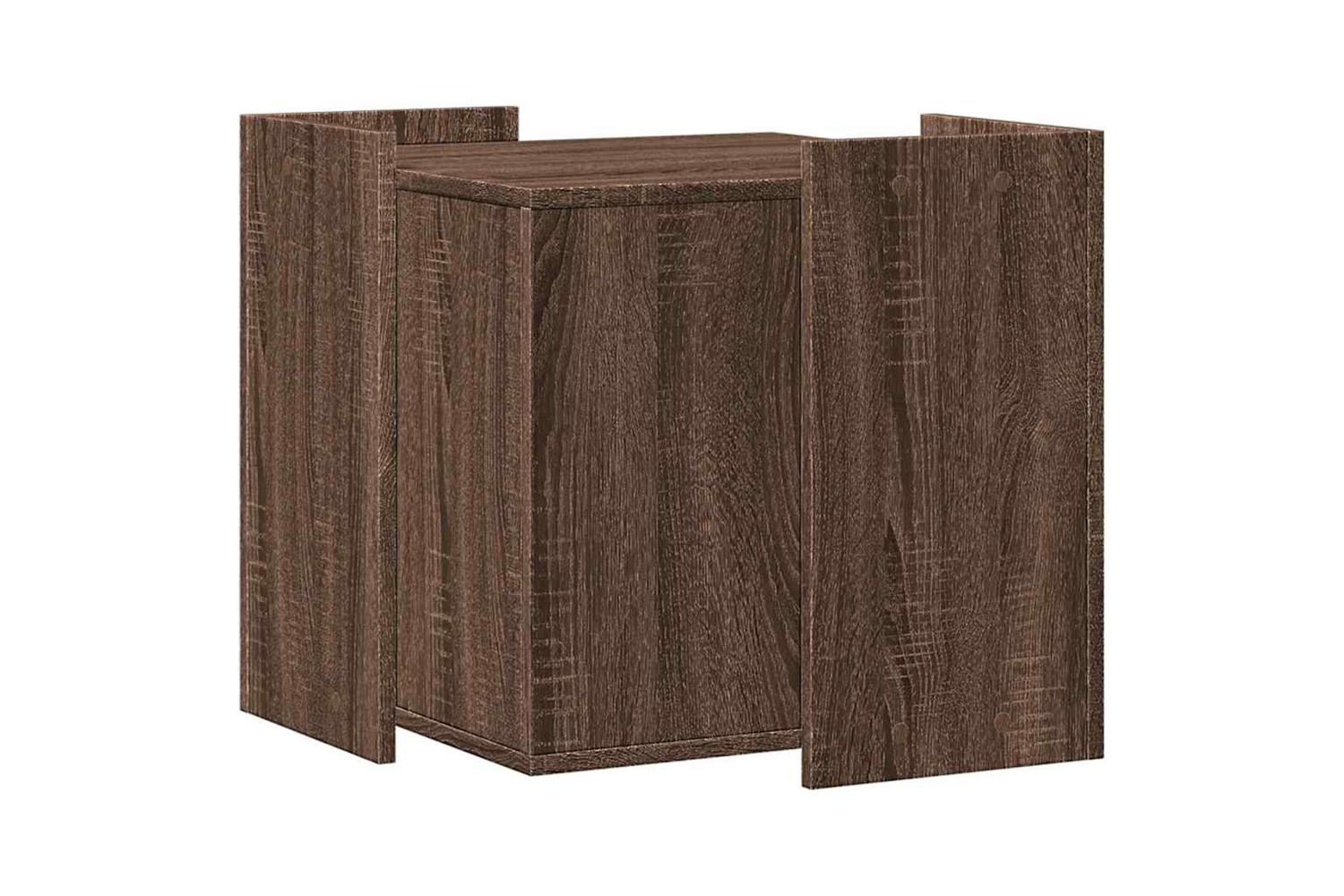 Cat Litter Box Enclosure Brown Oak 53x53x51 Cm Engineered Wood-6
