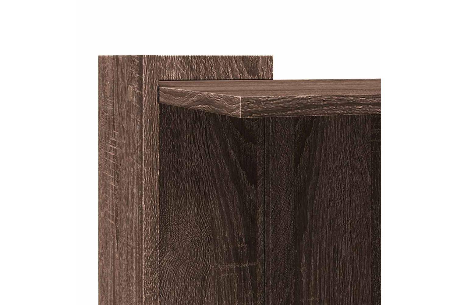 Cat Litter Box Enclosure Brown Oak 53x53x51 Cm Engineered Wood-7