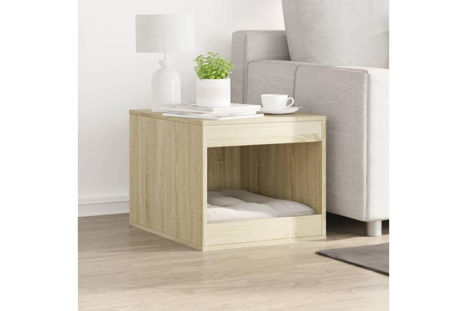 Cat Litter Box Enclosure Sonoma Oak 47x59x42 Cm Engineered Wood-3