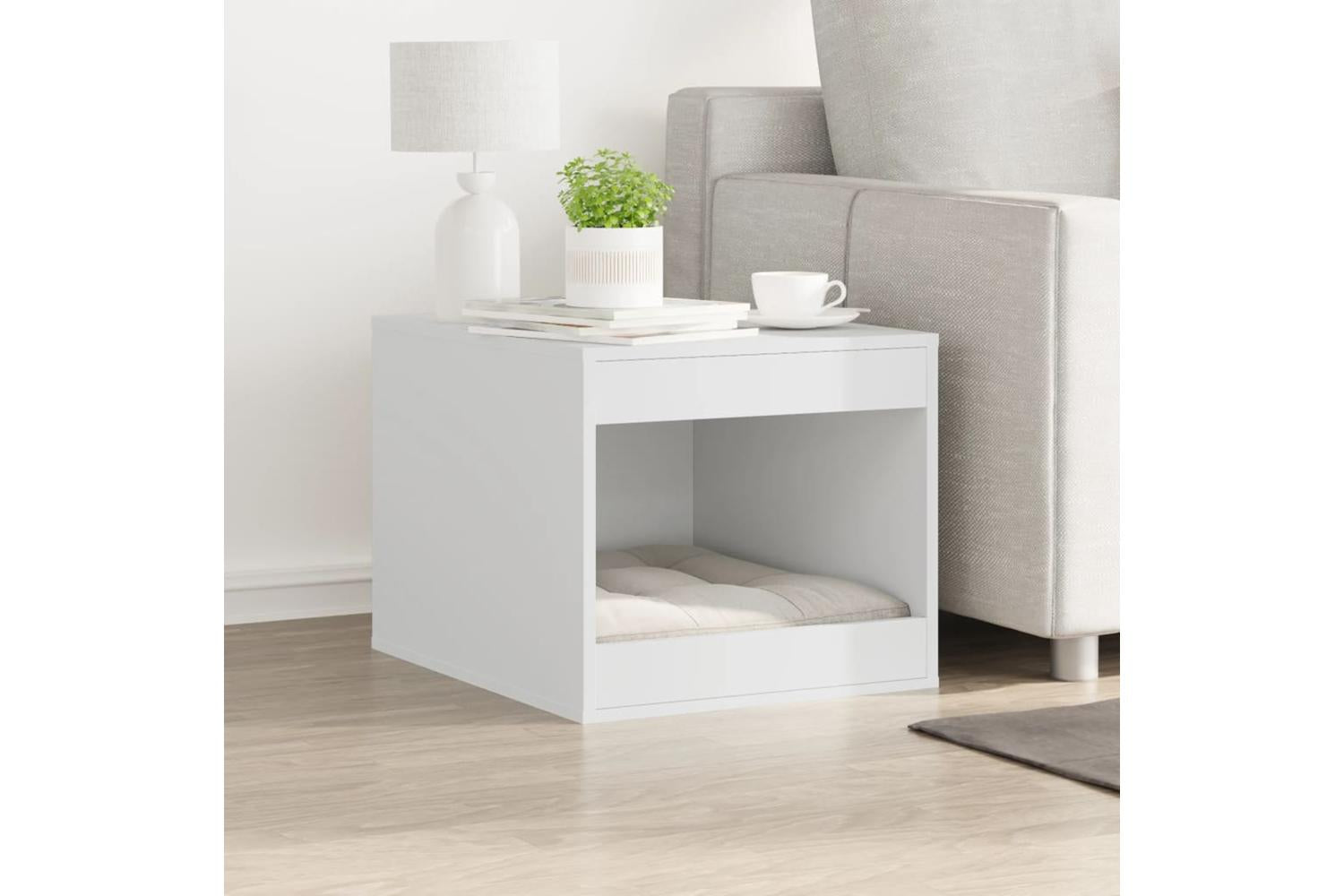 Cat Litter Box Enclosure White 47x59x42 Cm Engineered Wood-3