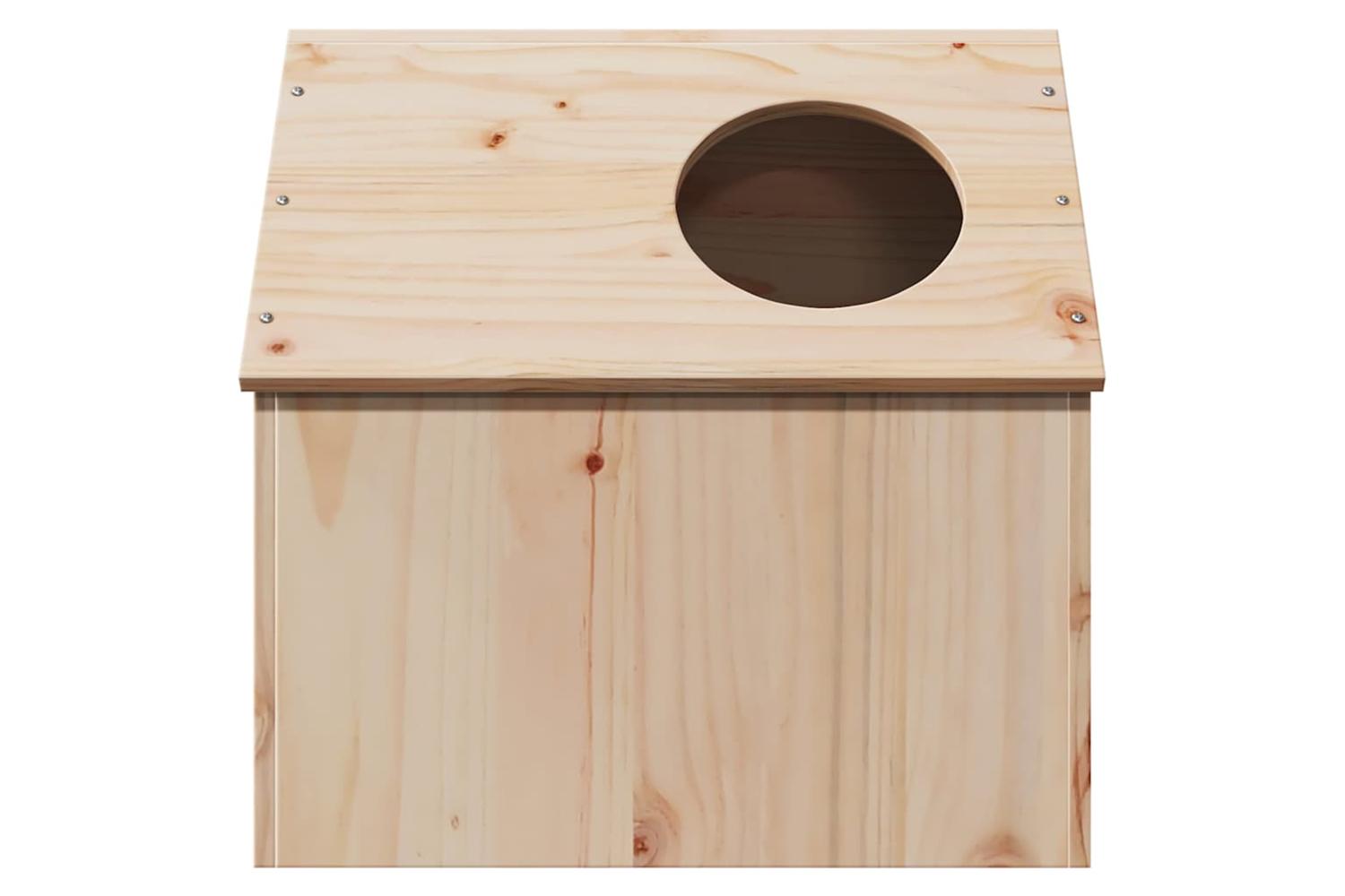 Cat House 41x50x50 Cm Solid Wood Pine-4