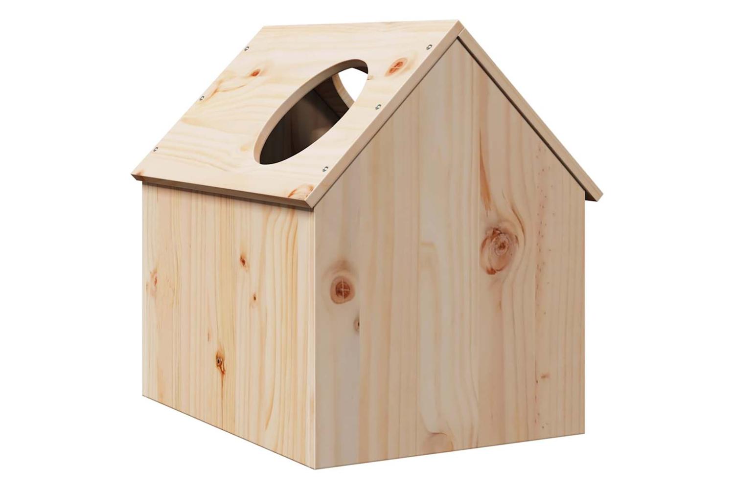 Cat House 41x50x50 Cm Solid Wood Pine-5