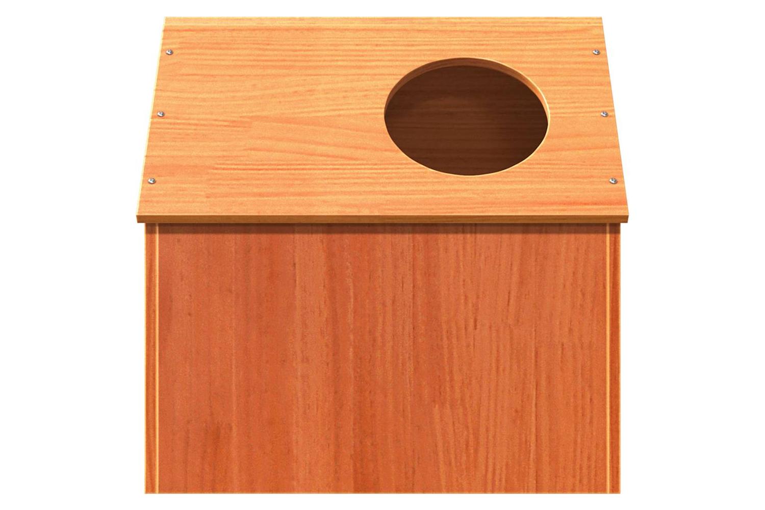 Cat House Wax Brown 41x50x50 Cm Solid Wood Pine-4