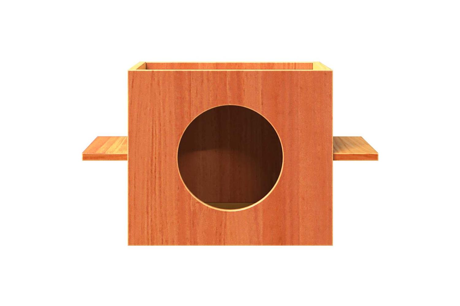Cat House Wax Brown 51x35x30 Cm Solid Wood Pine-3
