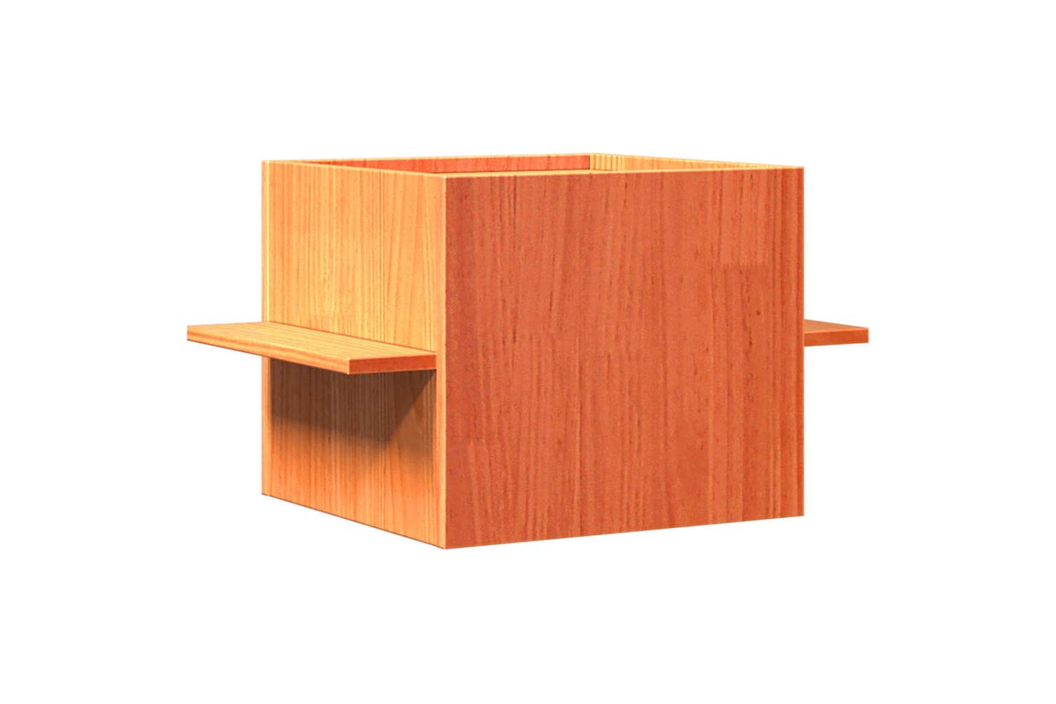 Cat House Wax Brown 51x35x30 Cm Solid Wood Pine-5