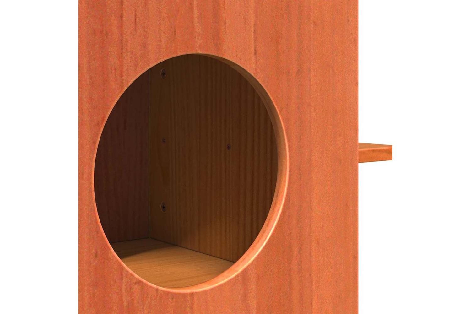 Cat House Wax Brown 51x35x30 Cm Solid Wood Pine-6