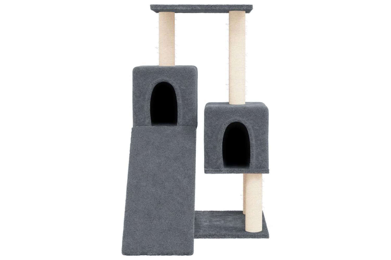 Cat Tree With Sisal Scratching Posts Dark Grey 82 Cm-3