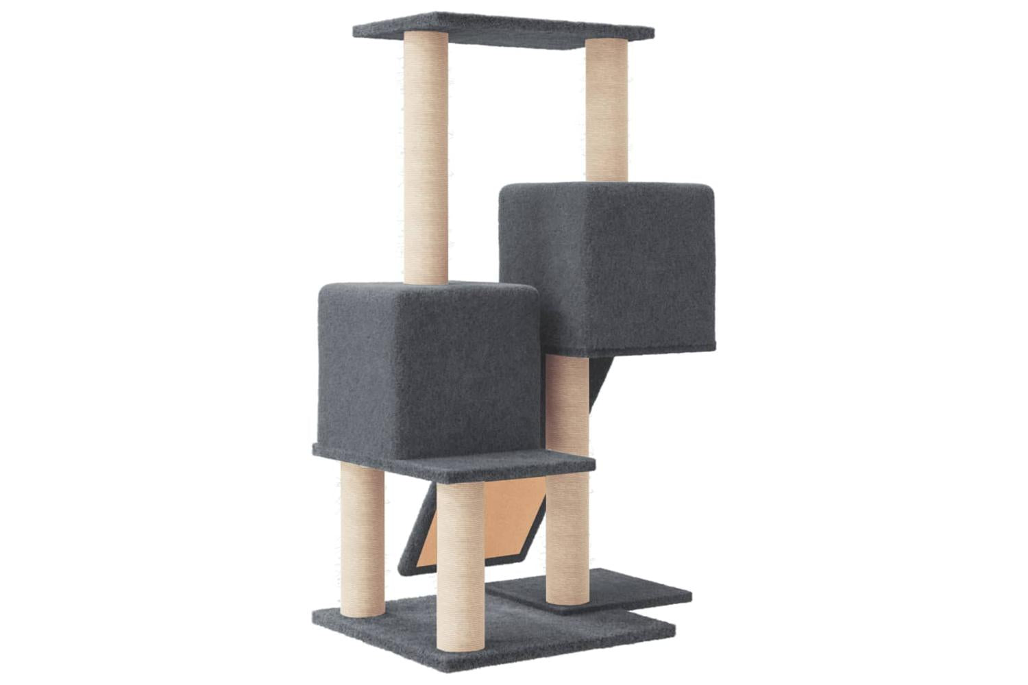 Cat Tree With Sisal Scratching Posts Dark Grey 82 Cm-5