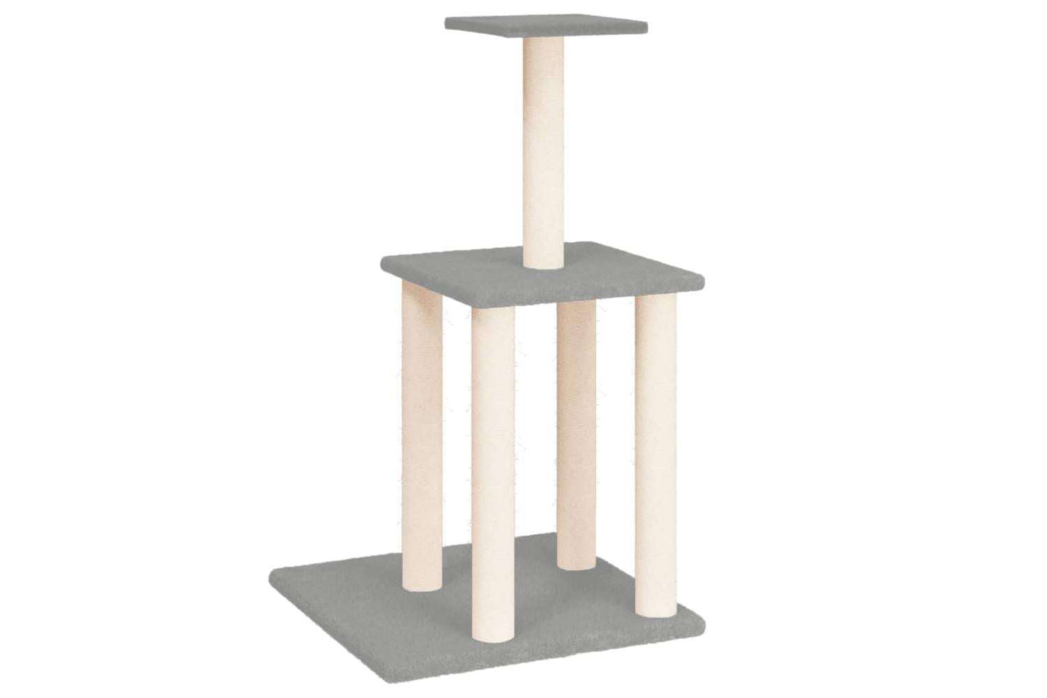 Cat Tree With Sisal Scratching Posts Light Grey 855 Cm-2