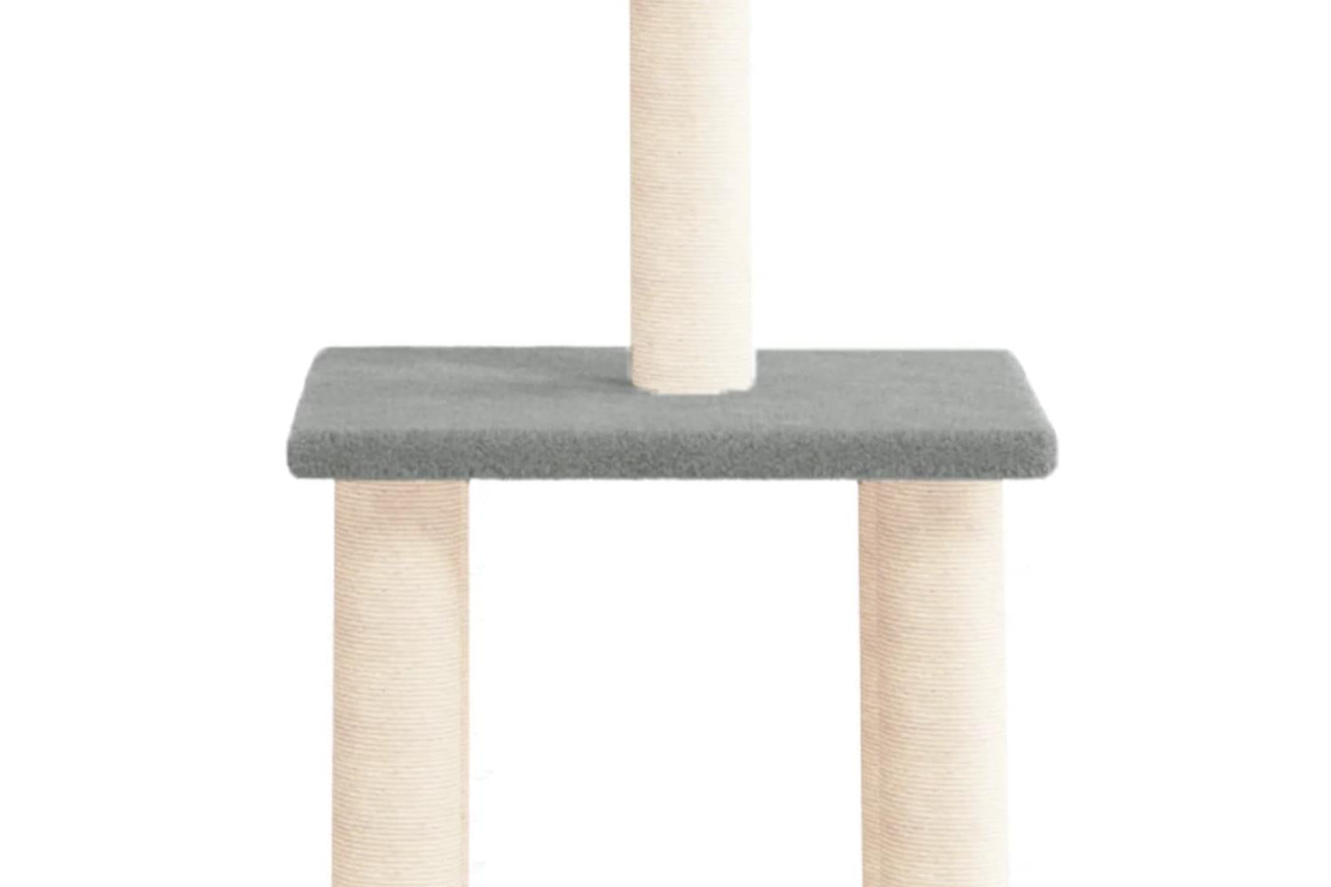 Cat Tree With Sisal Scratching Posts Light Grey 855 Cm-4