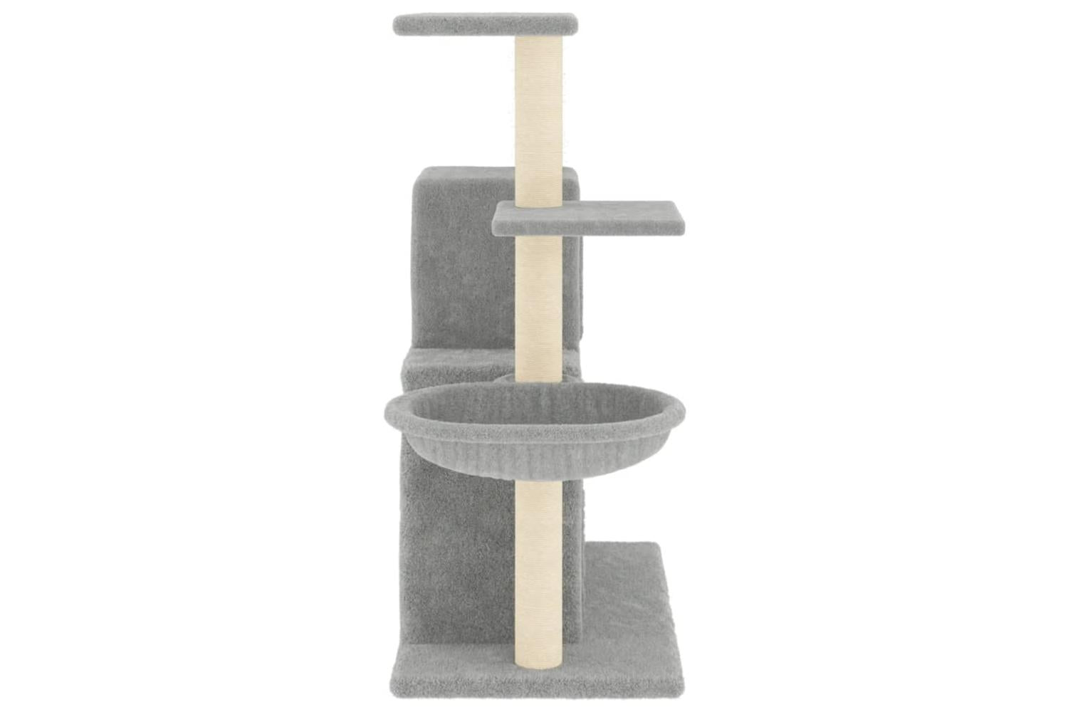 Cat Tree With Sisal Scratching Posts Light Grey 83 Cm-4