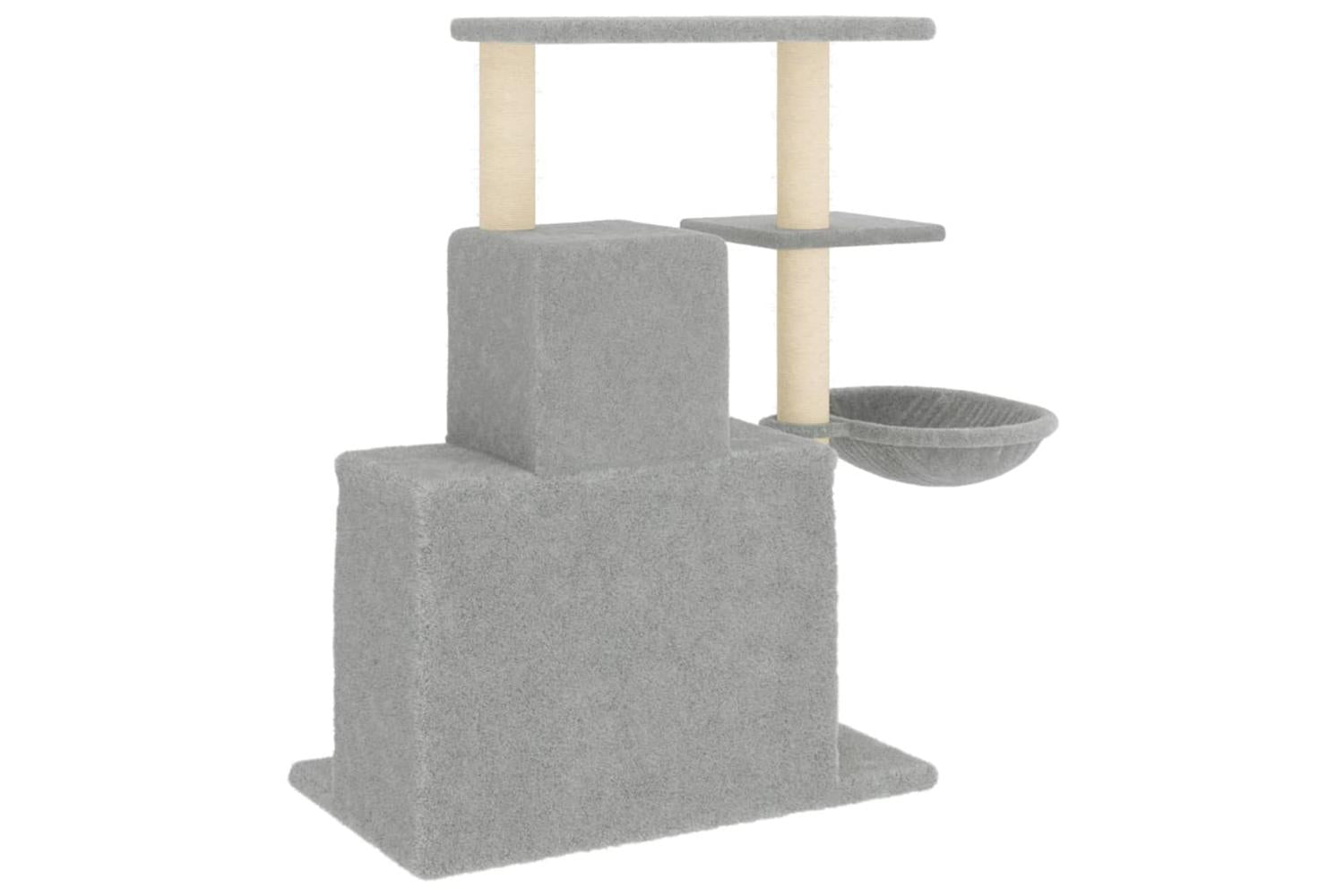 Cat Tree With Sisal Scratching Posts Light Grey 83 Cm-5