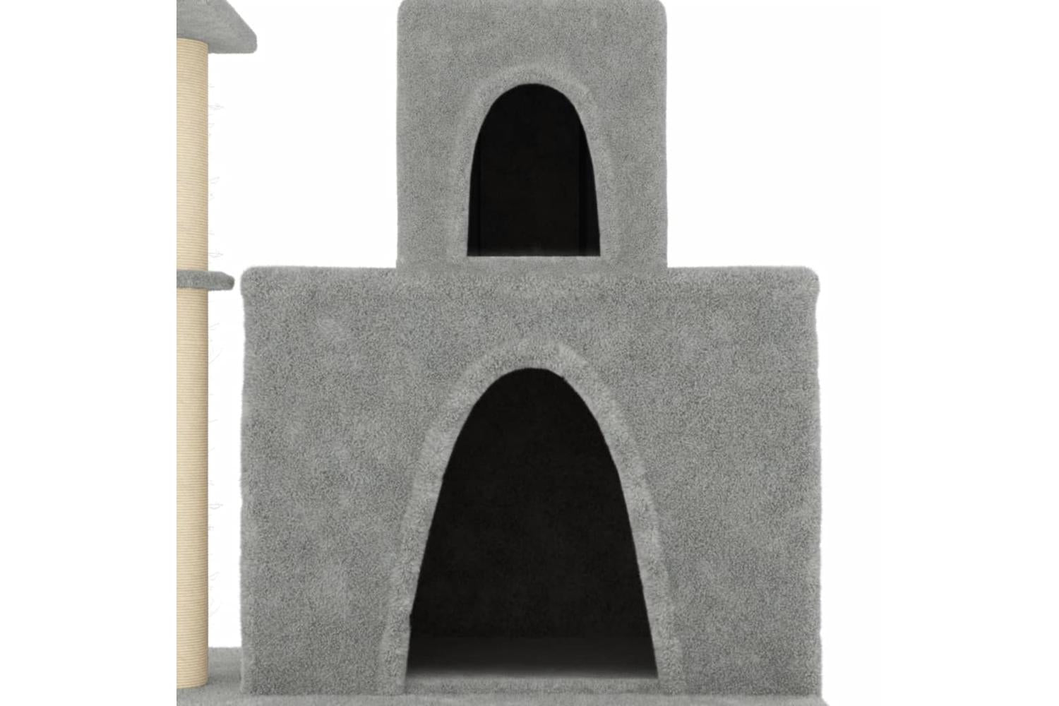Cat Tree With Sisal Scratching Posts Light Grey 83 Cm-6