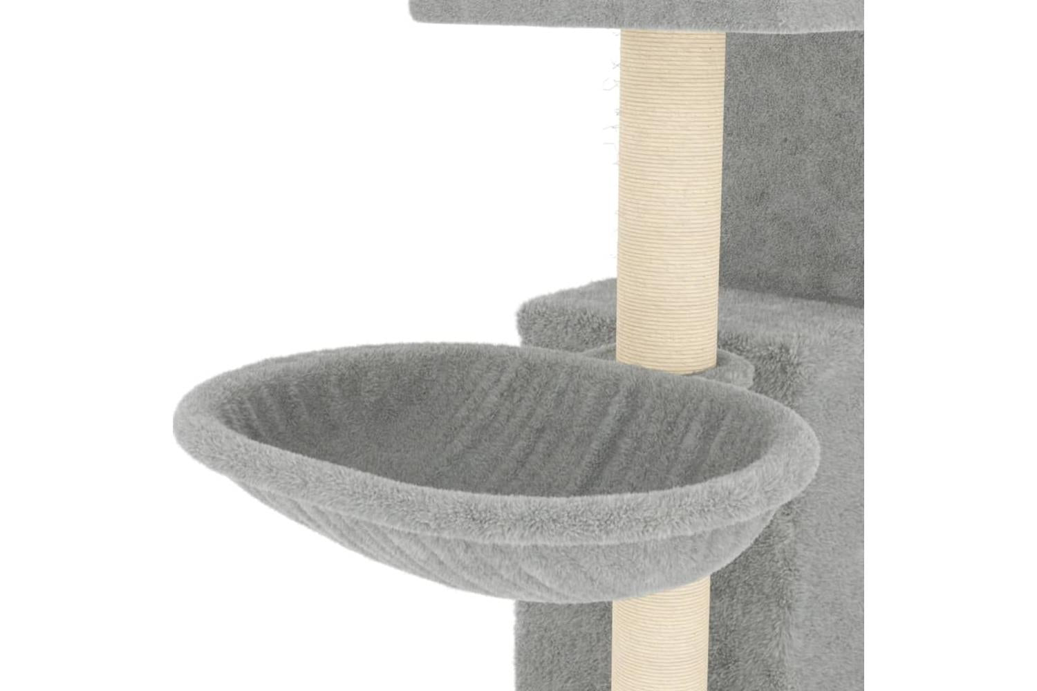 Cat Tree With Sisal Scratching Posts Light Grey 83 Cm-7