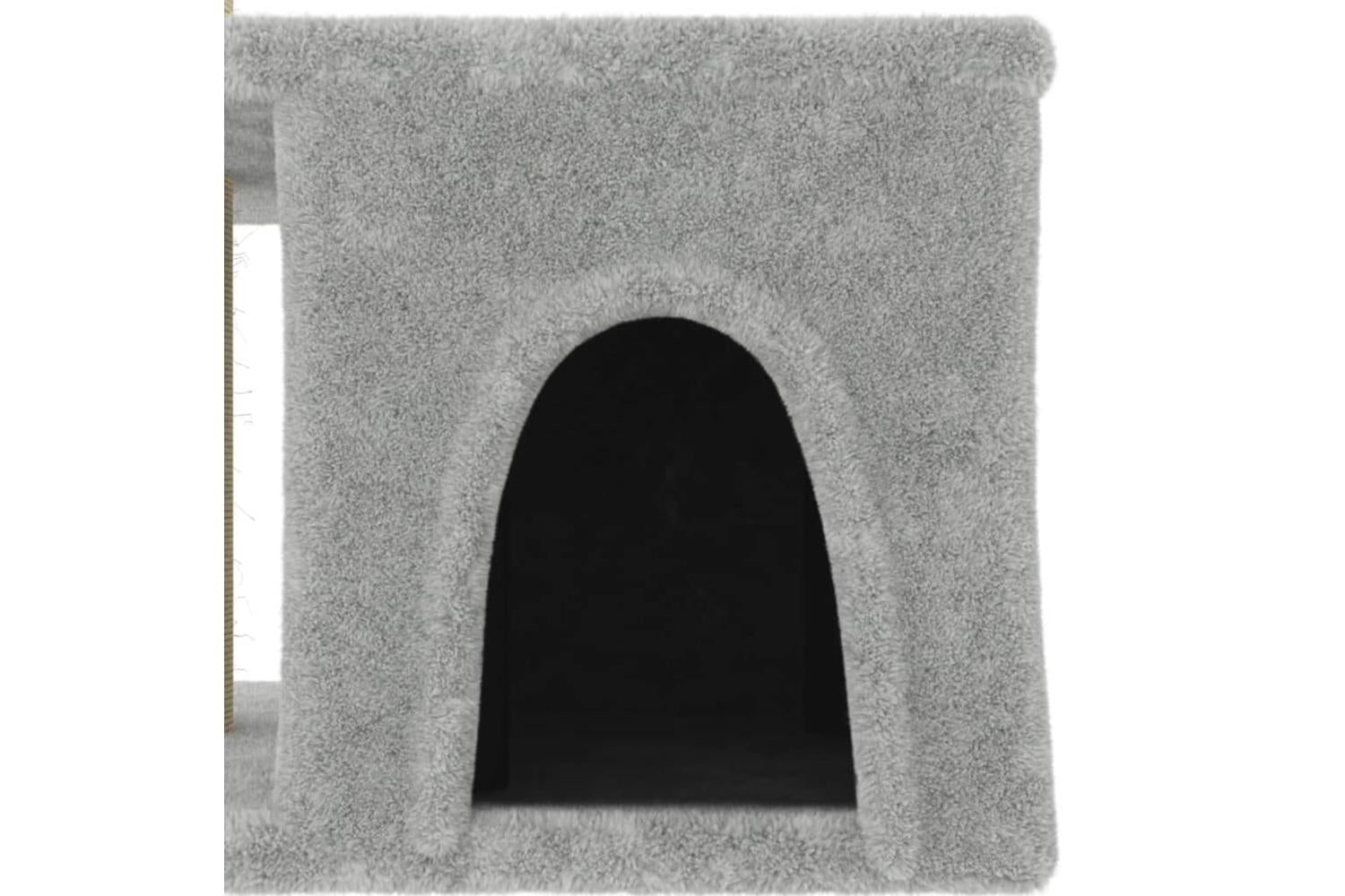 Cat Tree With Sisal Scratching Posts Light Grey 48 Cm-6