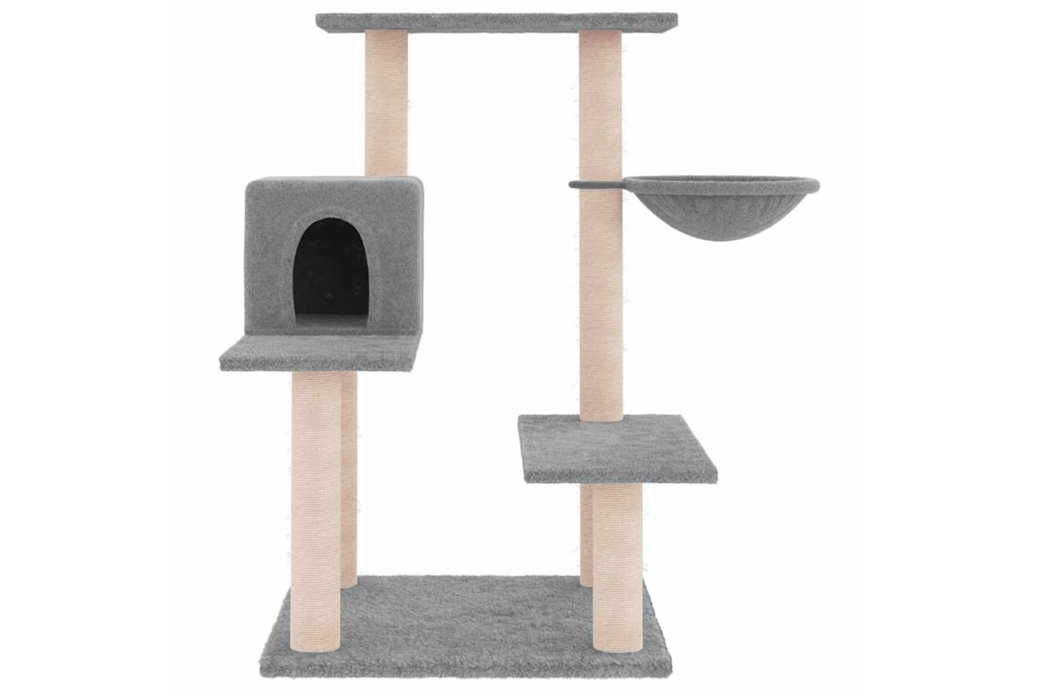 Cat Tree With Sisal Scratching Posts Light Grey 825 Cm-3