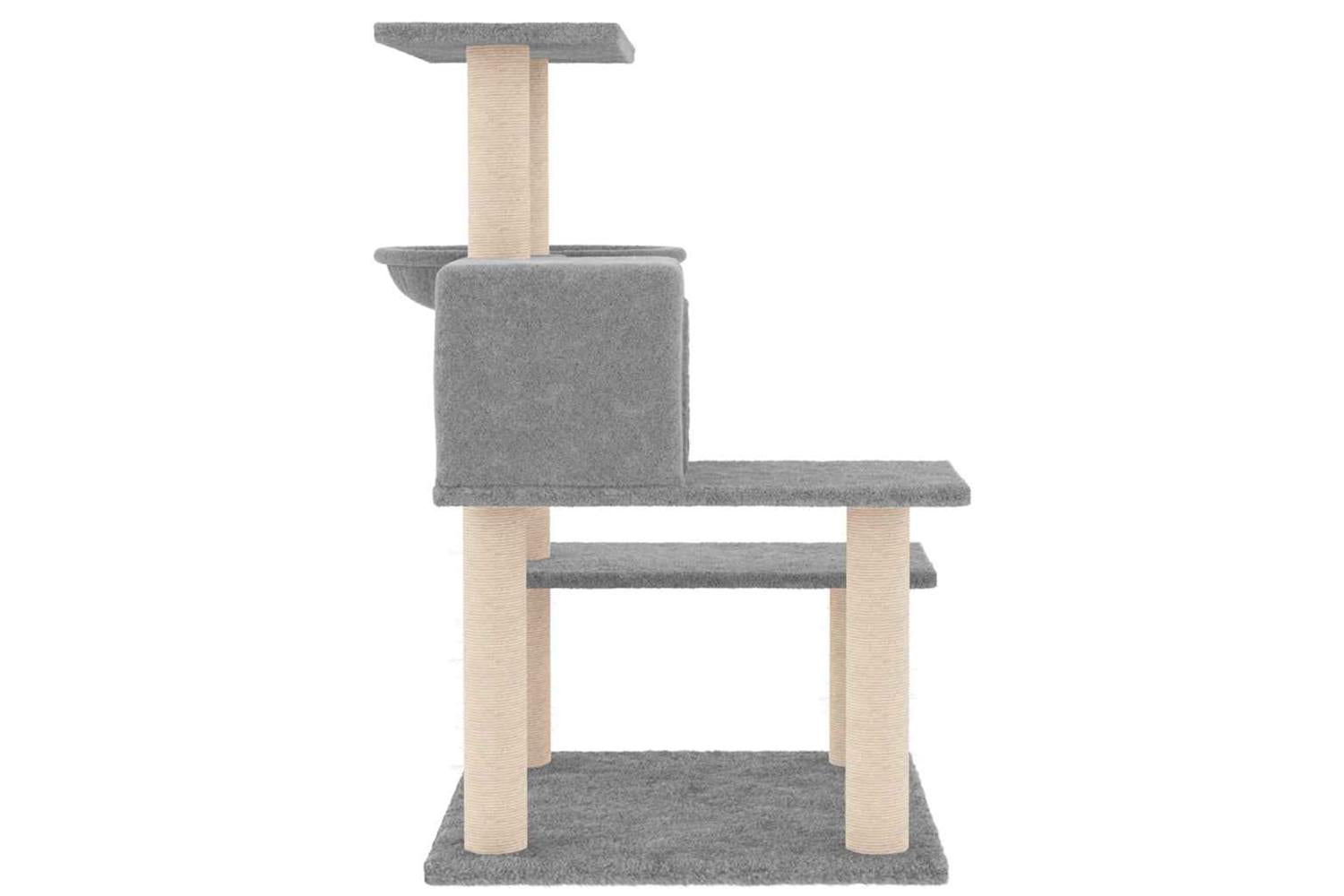 Cat Tree With Sisal Scratching Posts Light Grey 825 Cm-4