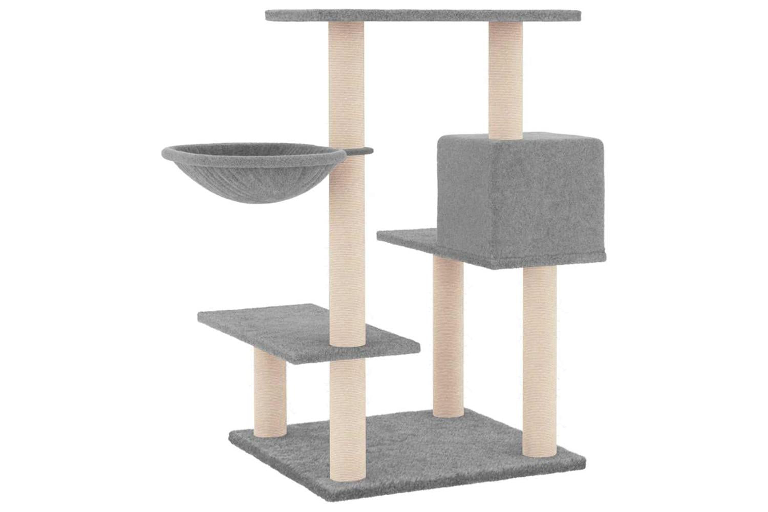 Cat Tree With Sisal Scratching Posts Light Grey 825 Cm-5