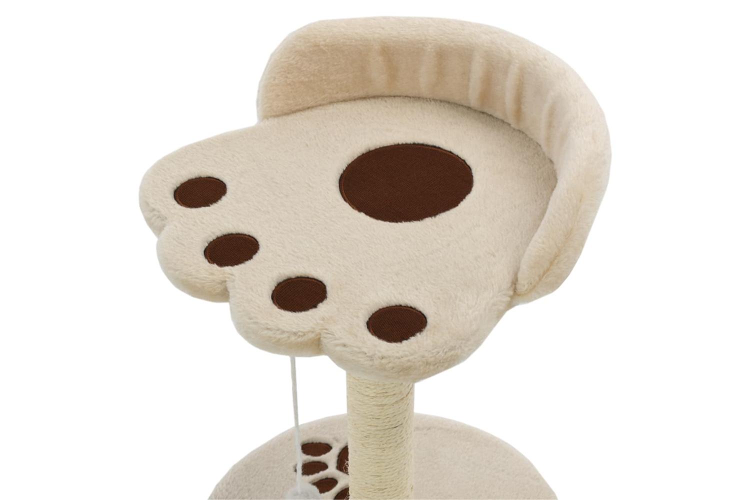 Cat Tree With Sisal Scratching Post 40 Cm Beige And Brown-4