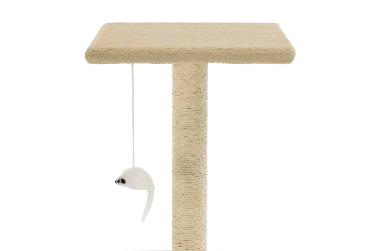 Cat Tree With Sisal Scratching Posts 95 Cm Beige-6