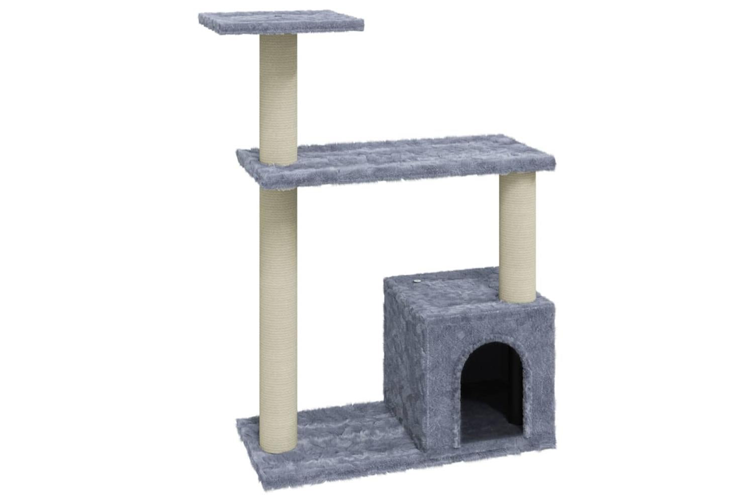 Cat Tree With Sisal Scratching Posts Light Grey 70 Cm