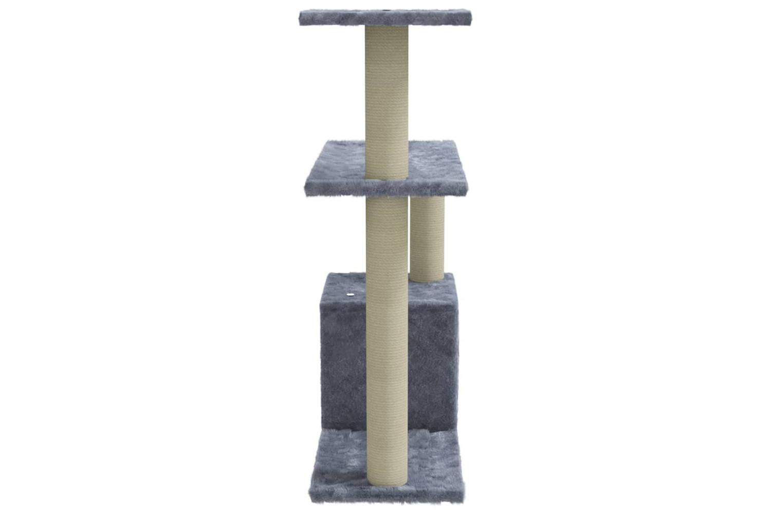 Cat Tree With Sisal Scratching Posts Light Grey 70 Cm-4