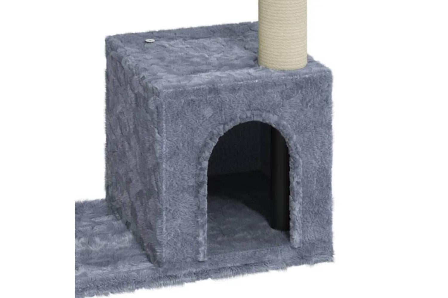 Cat Tree With Sisal Scratching Posts Light Grey 70 Cm-5