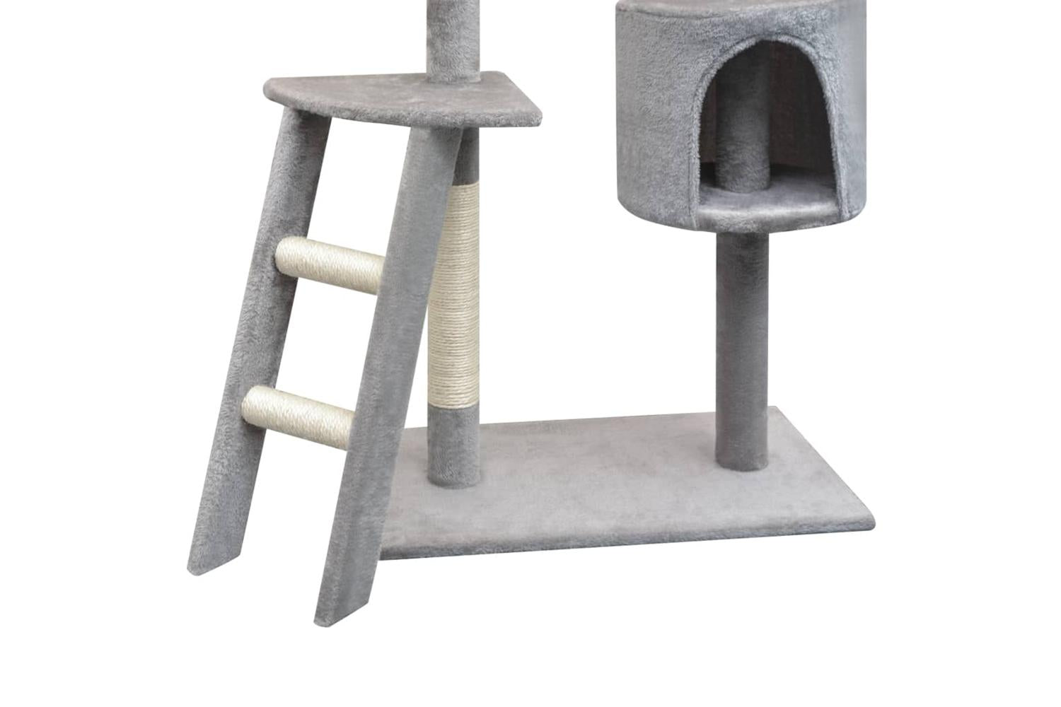 Cat Tree With Sisal Scratching Posts 150 Cm Grey-3