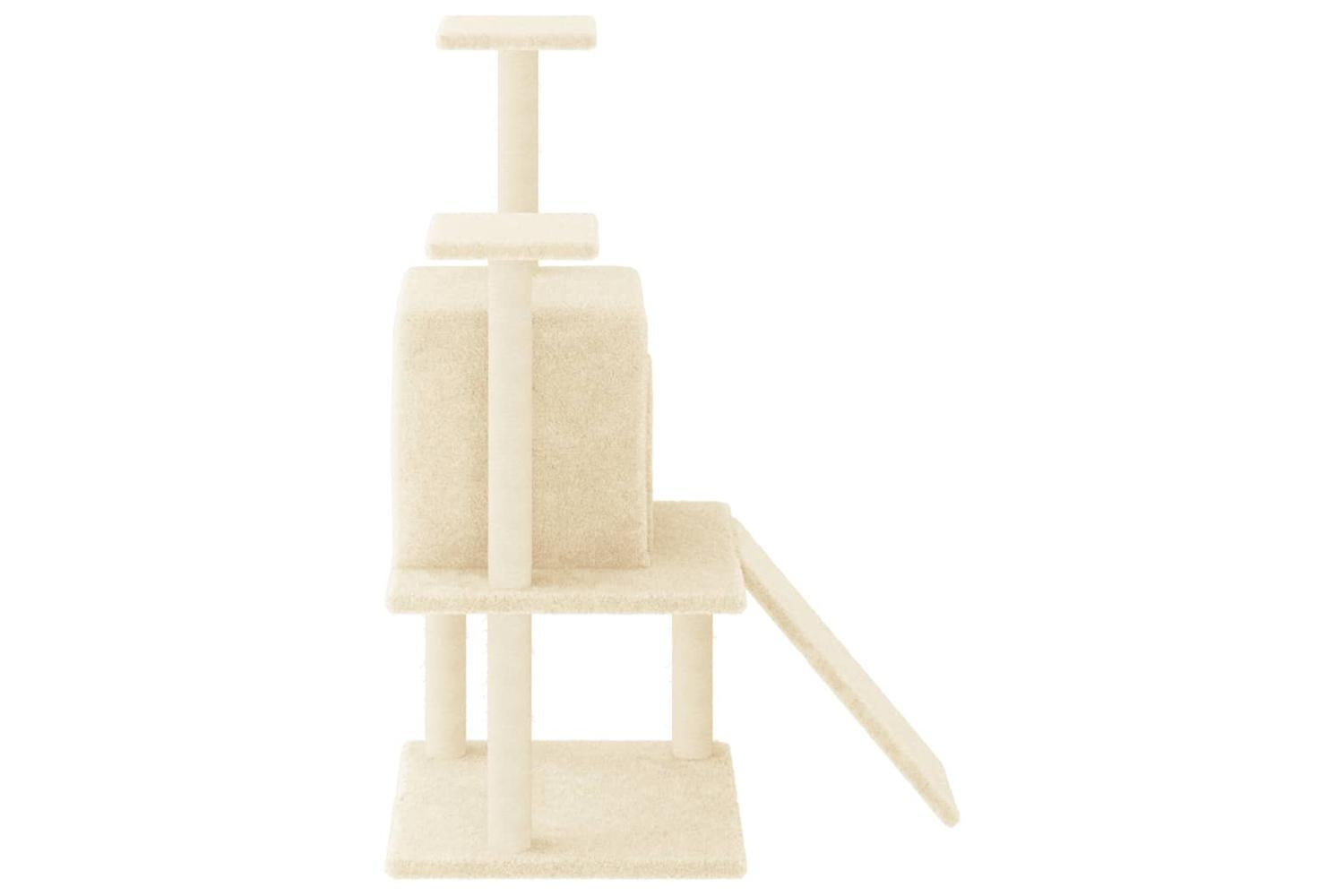 Cat Tree With Sisal Scratching Posts Cream 110 Cm-4