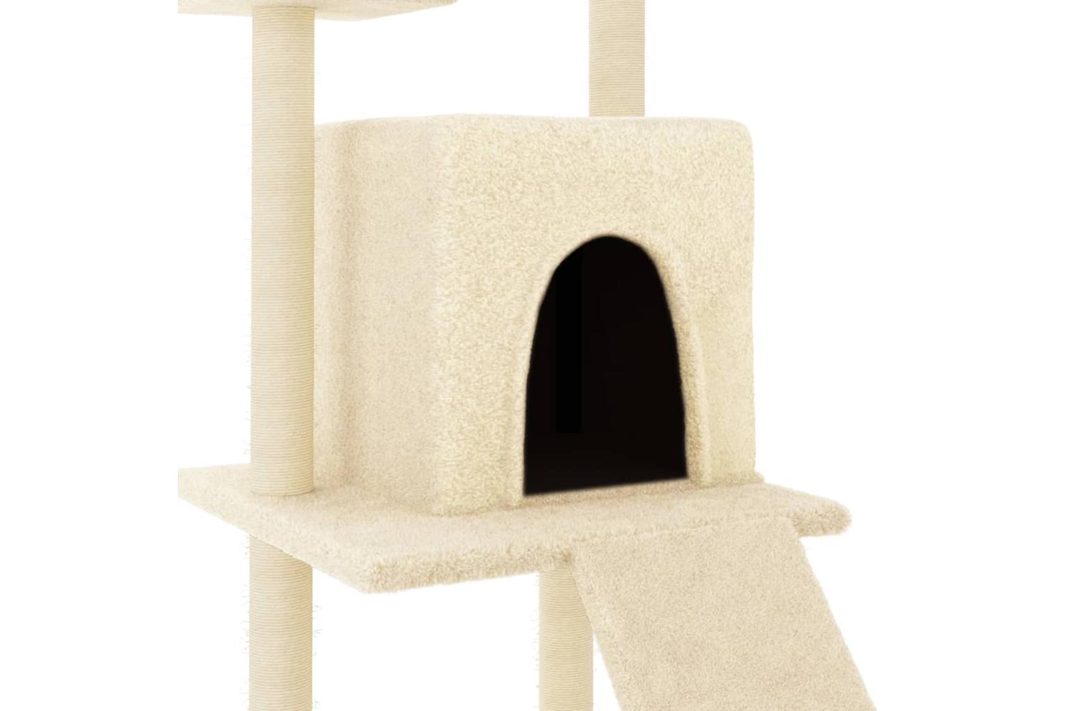 Cat Tree With Sisal Scratching Posts Cream 110 Cm-6