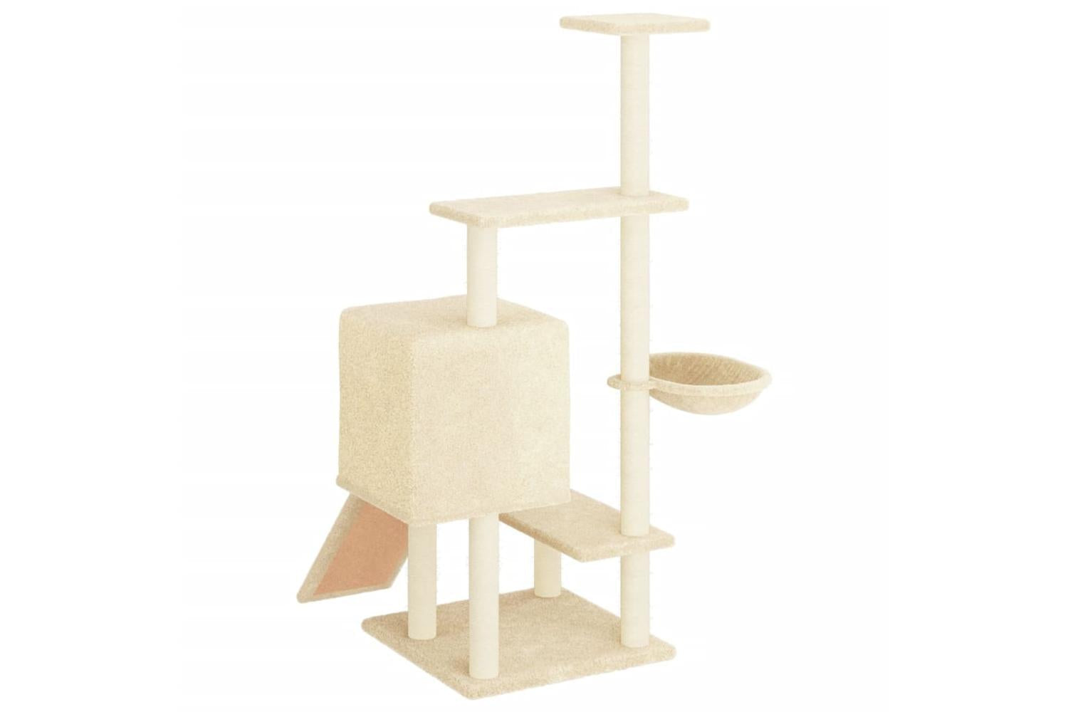 Cat Tree With Sisal Scratching Posts Cream 1305 Cm-5