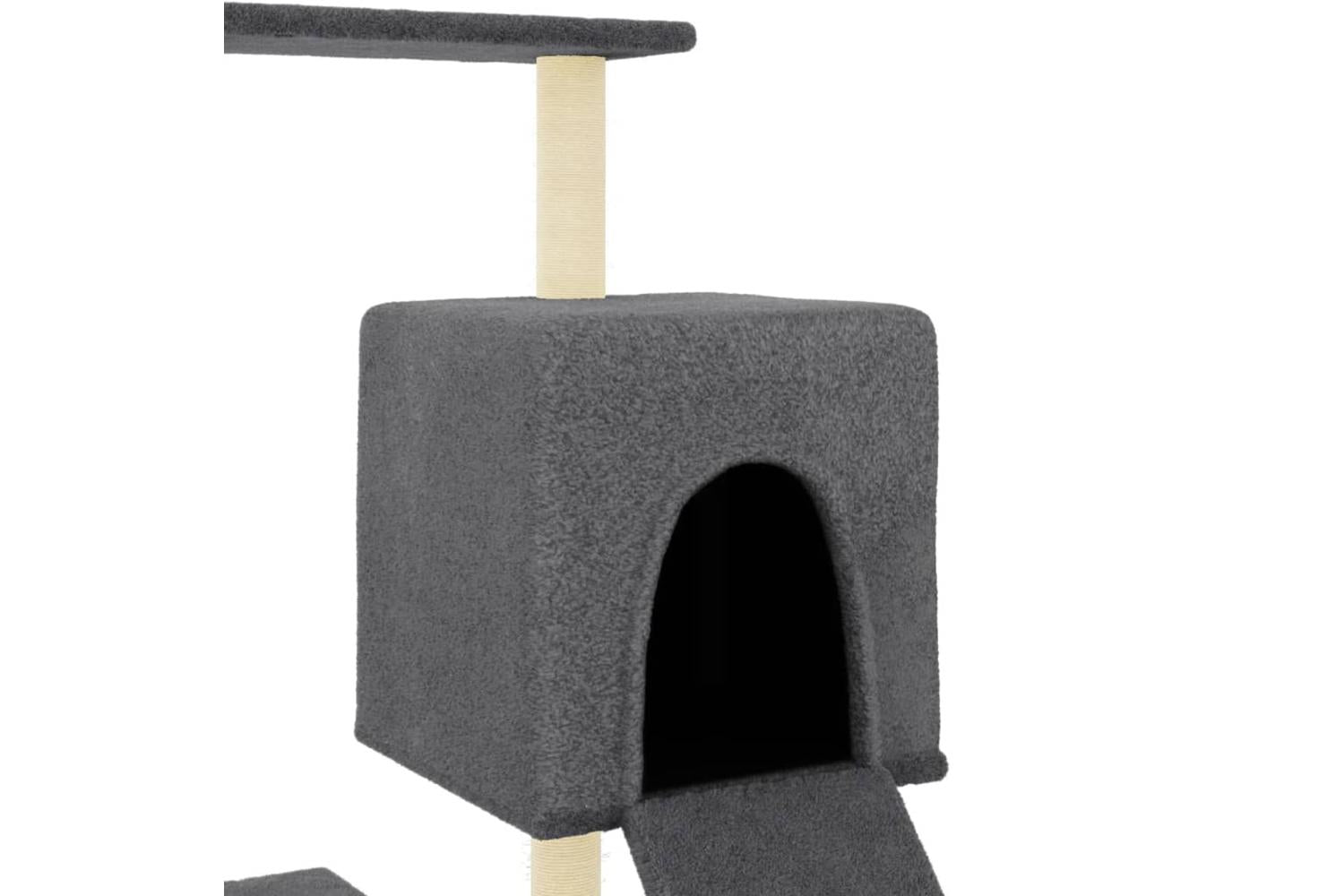 Cat Tree With Sisal Scratching Posts Dark Grey 1305 Cm-6