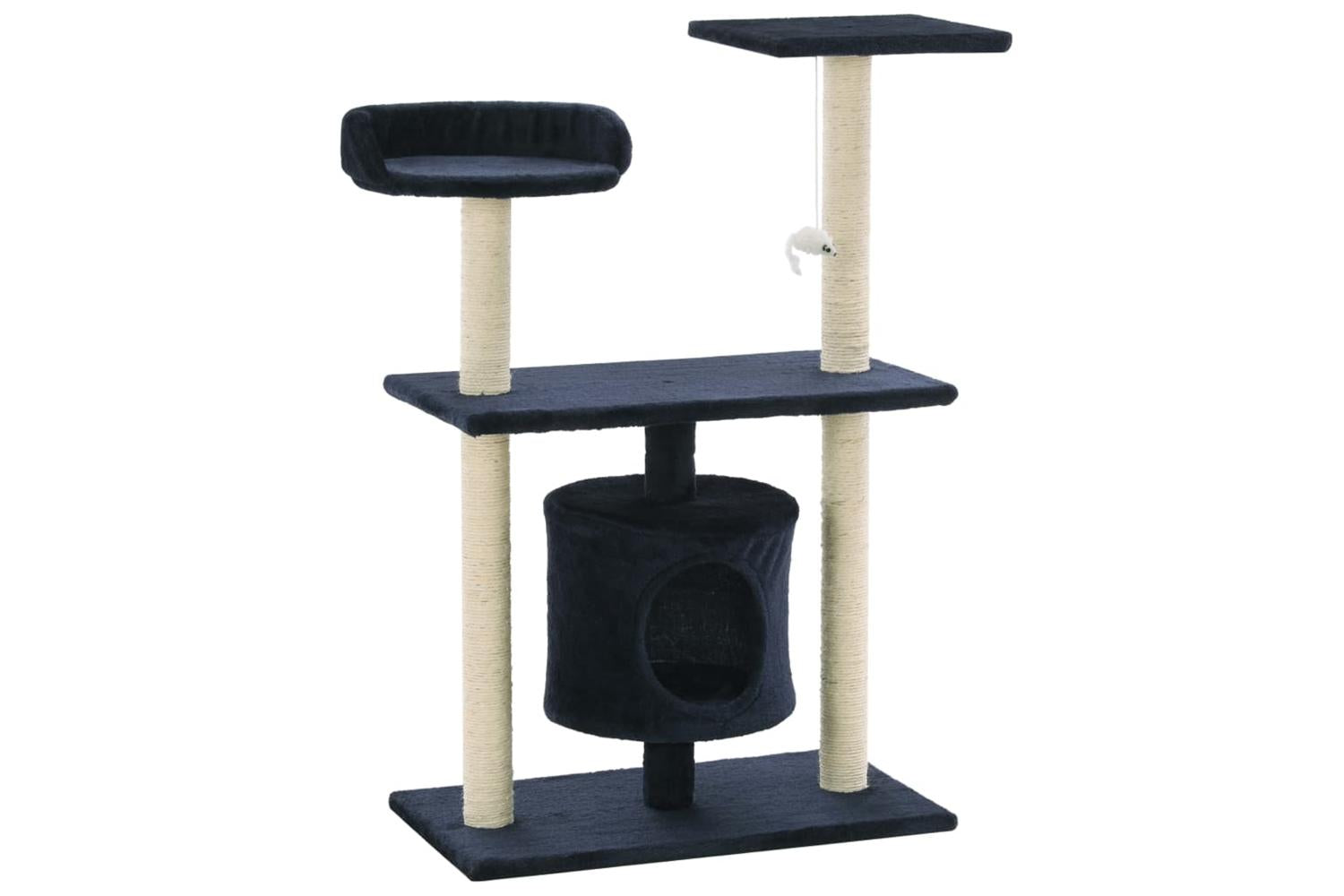 Cat Tree With Sisal Scratching Posts 95 Cm Dark Blue-2