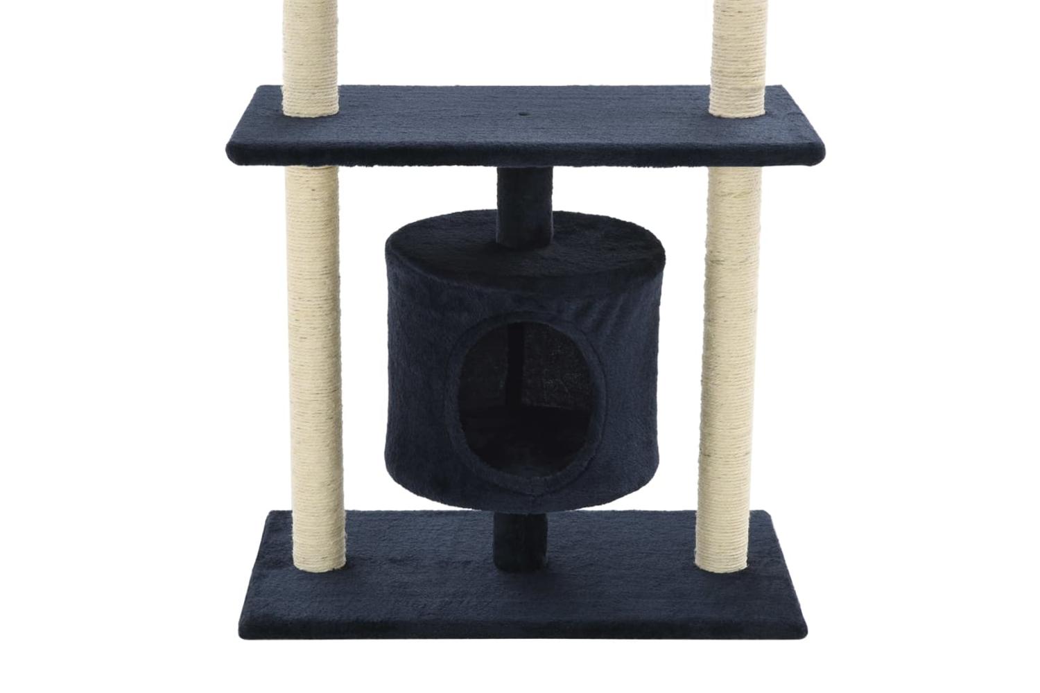 Cat Tree With Sisal Scratching Posts 95 Cm Dark Blue-7