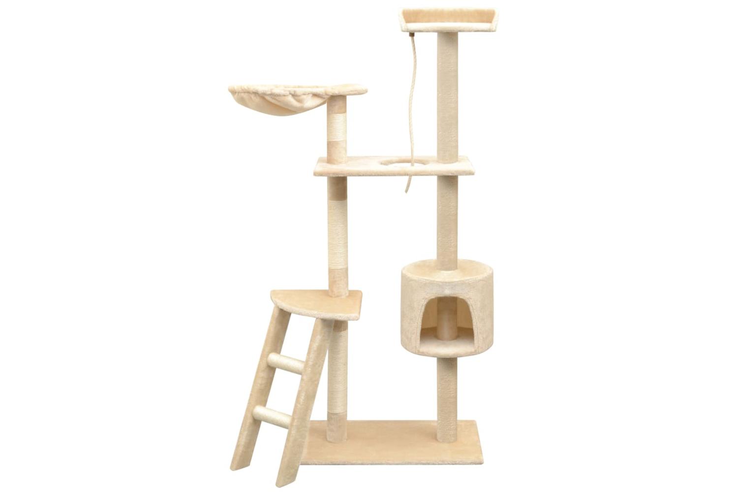 Cat Tree With Sisal Scratching Posts 150 Cm Beige