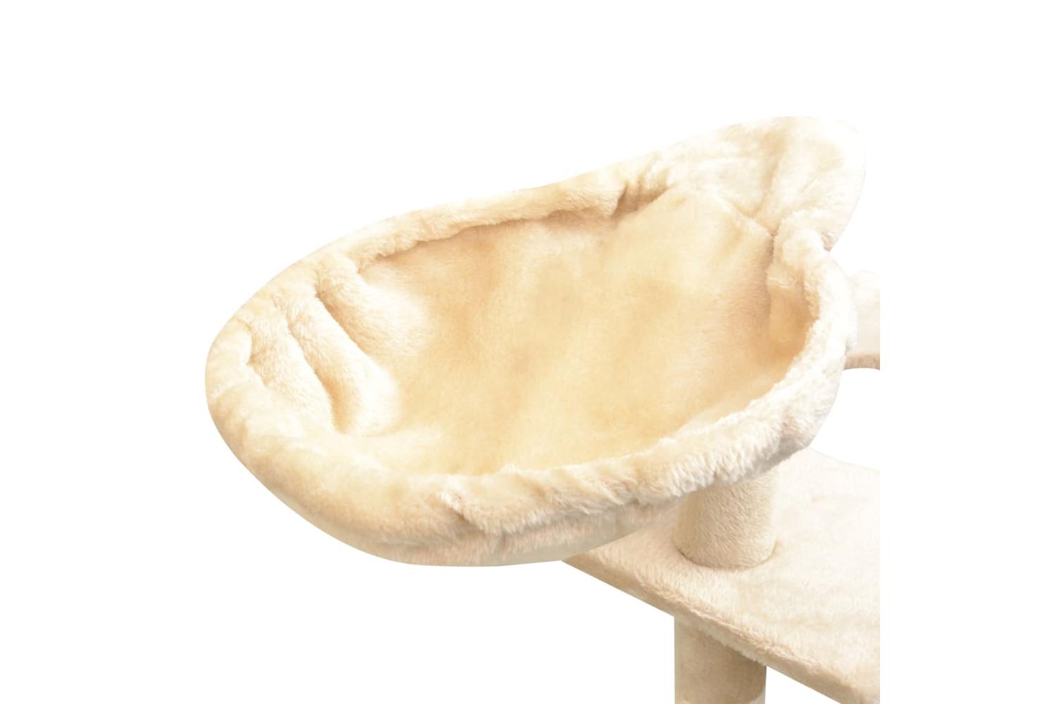 Cat Tree With Sisal Scratching Posts 150 Cm Beige-5