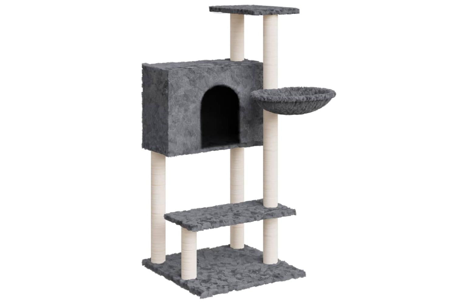 Cat Tree With Sisal Scratching Posts Dark Grey 1085 Cm