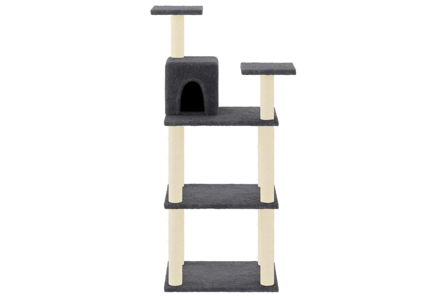 Cat Tree With Sisal Scratching Posts Dark Grey 1185 Cm-3