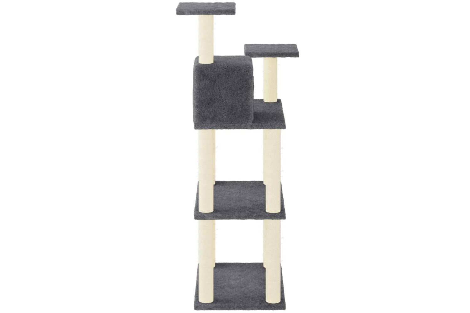 Cat Tree With Sisal Scratching Posts Dark Grey 1185 Cm-4