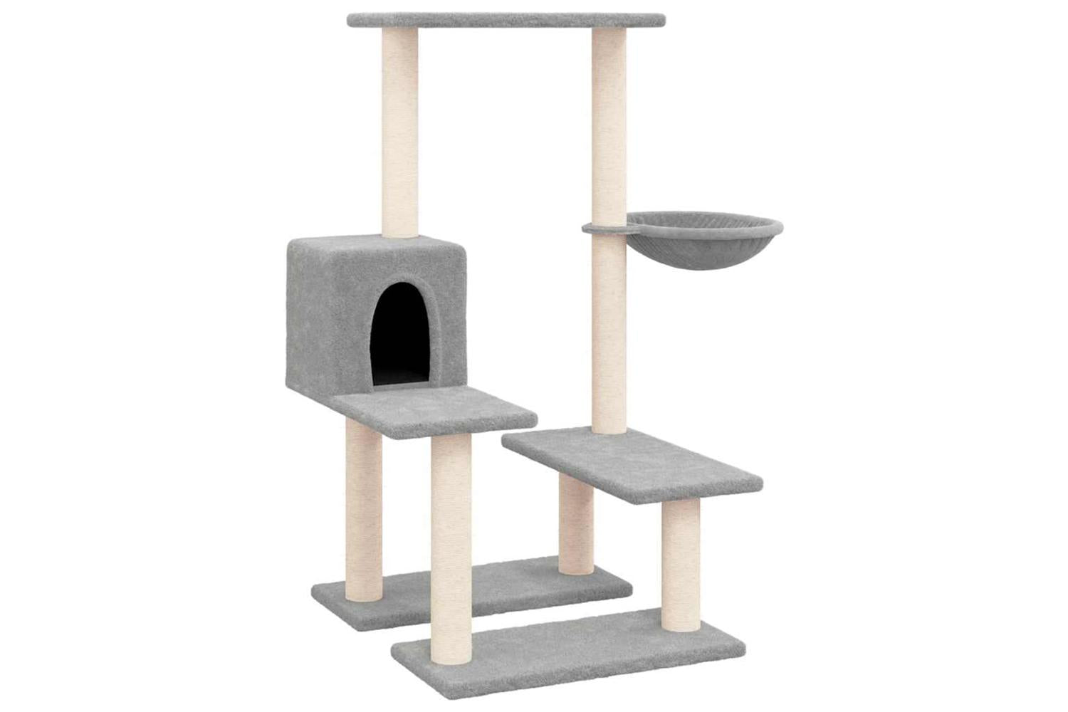 Cat Tree With Sisal Scratching Posts Light Grey 945 Cm-2