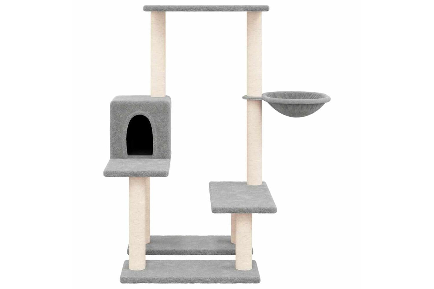 Cat Tree With Sisal Scratching Posts Light Grey 945 Cm-3