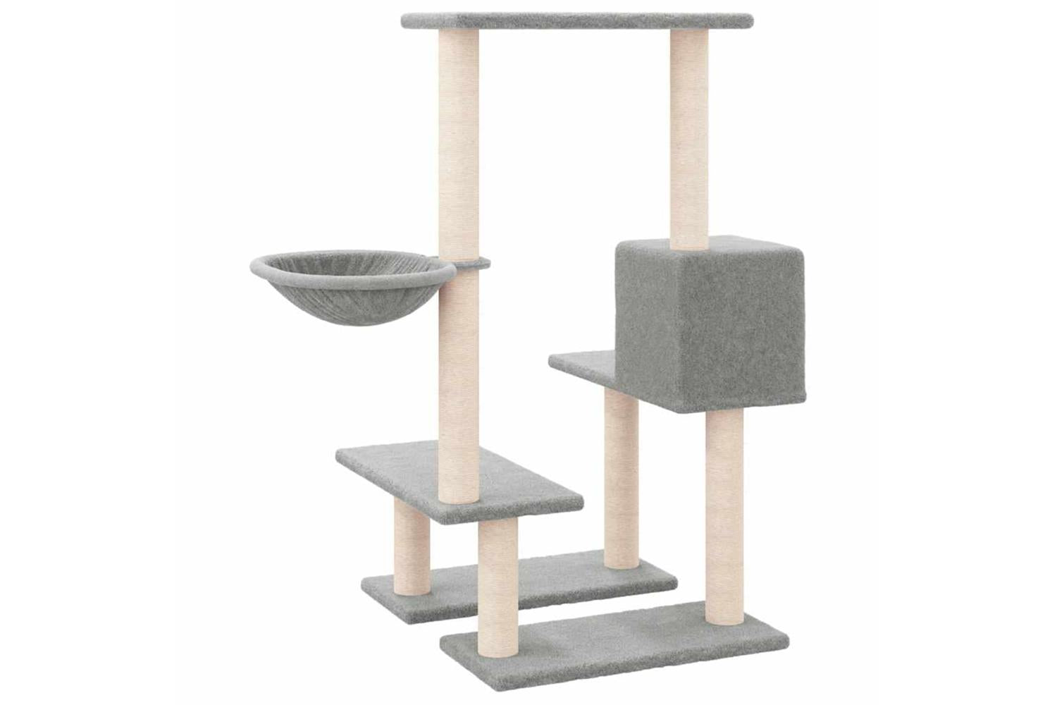 Cat Tree With Sisal Scratching Posts Light Grey 945 Cm-5